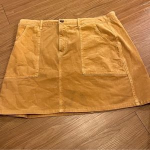Mustard yellow corduroy skirt